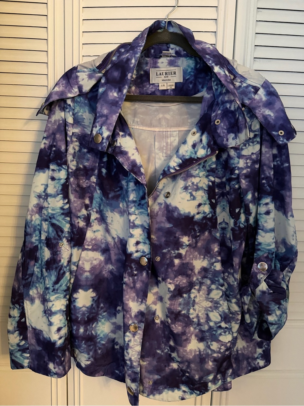 Laurier Purple Tie-Dye Rain Jacket